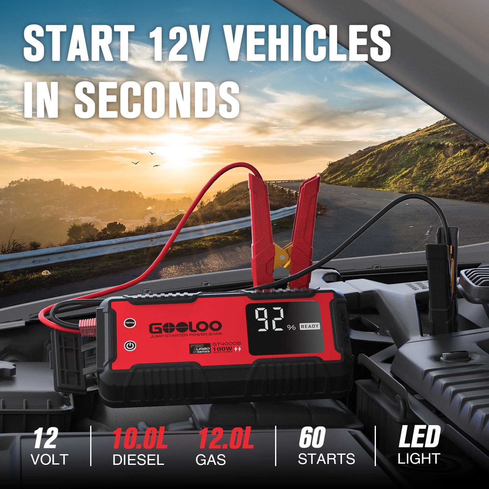 GOOLOO GT4000S 4000A Supersafe Jump Starter