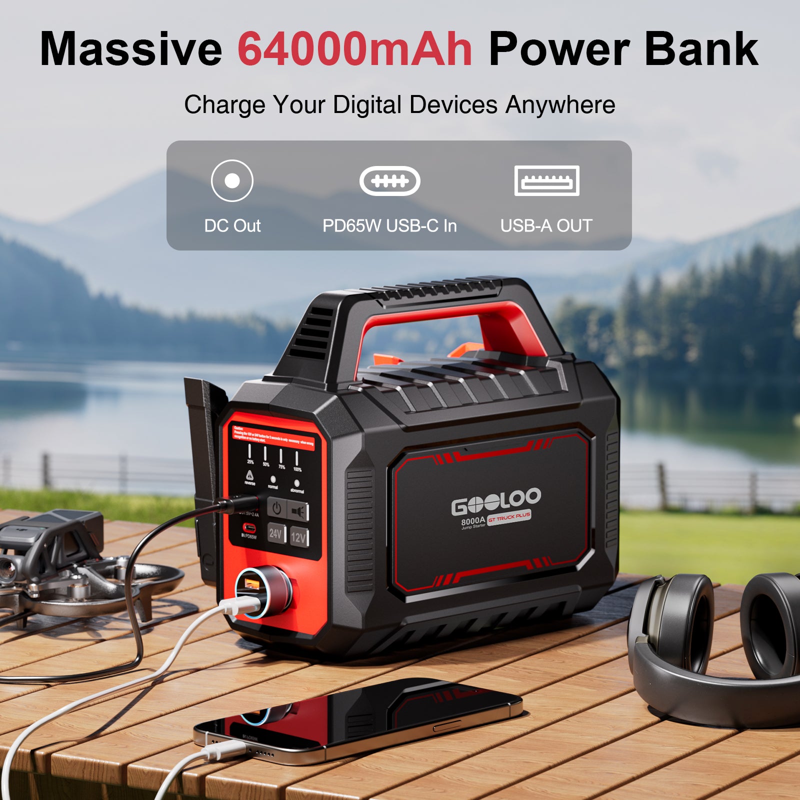 GOOLOO GT TRUCK PLUS 8000A Supersafe Jump Starter