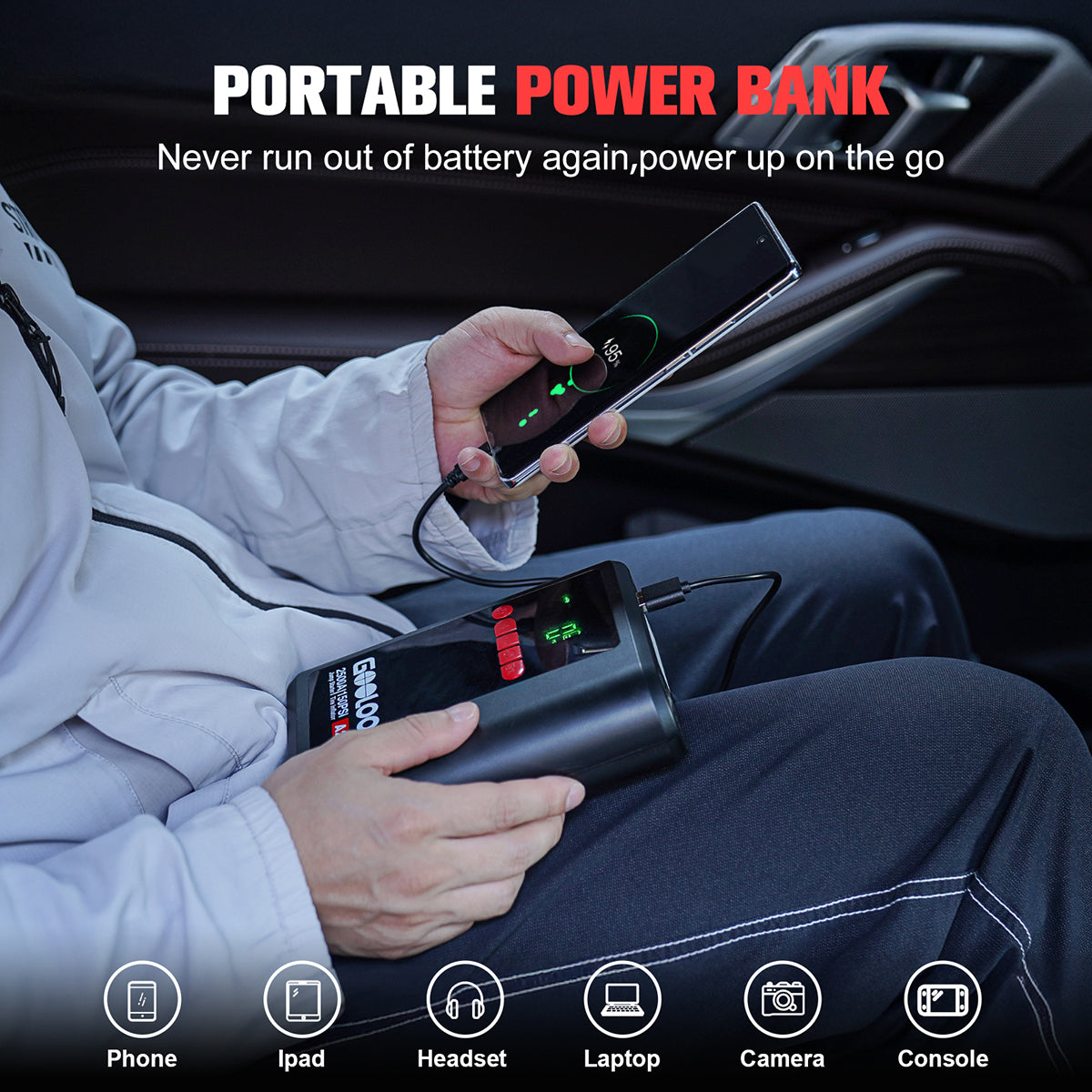 【Clearance Sale】GOOLOO A2 Jump Starter with Air Compressor