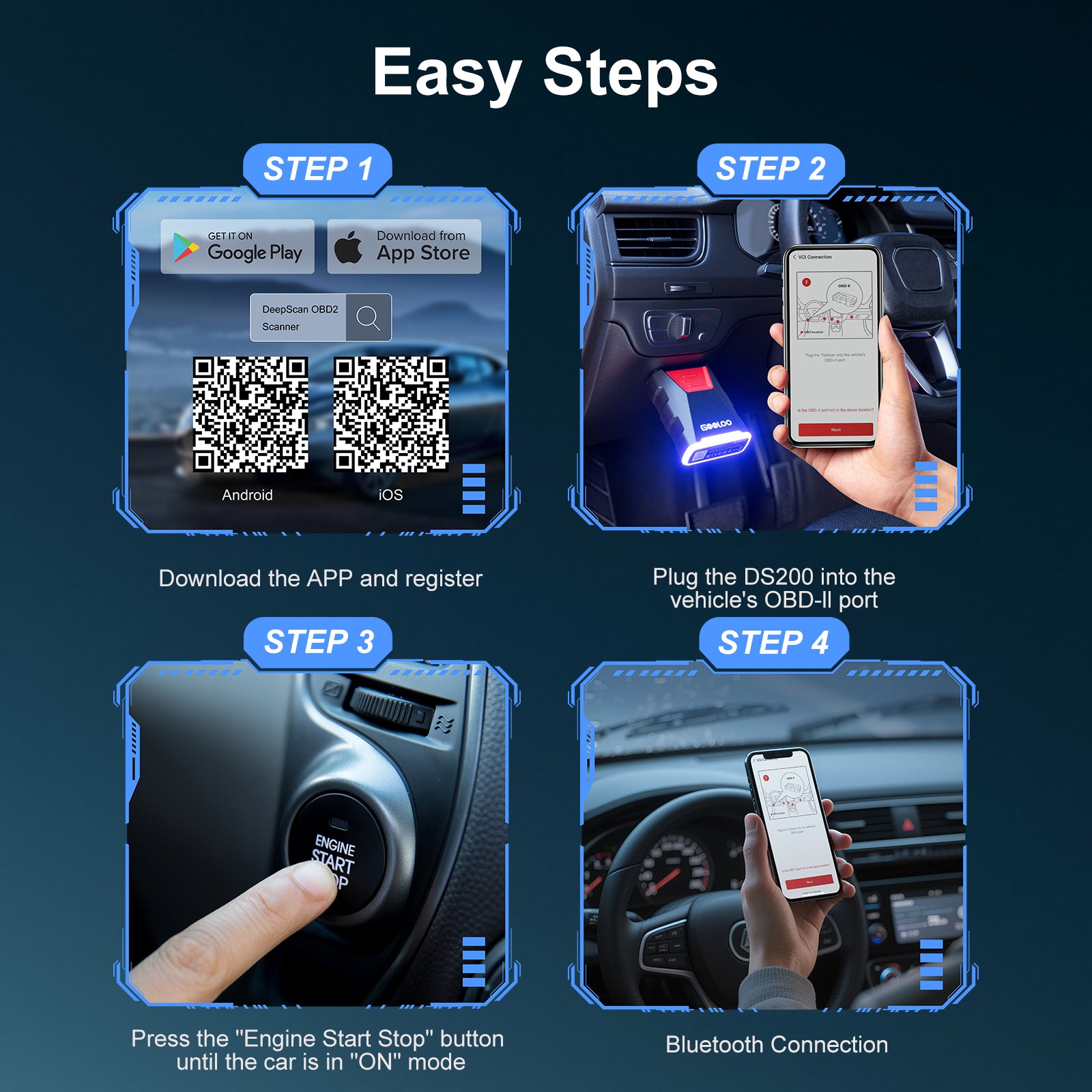 GOOLOO A3 Jump Starter with Air Compressor + OBD DS200