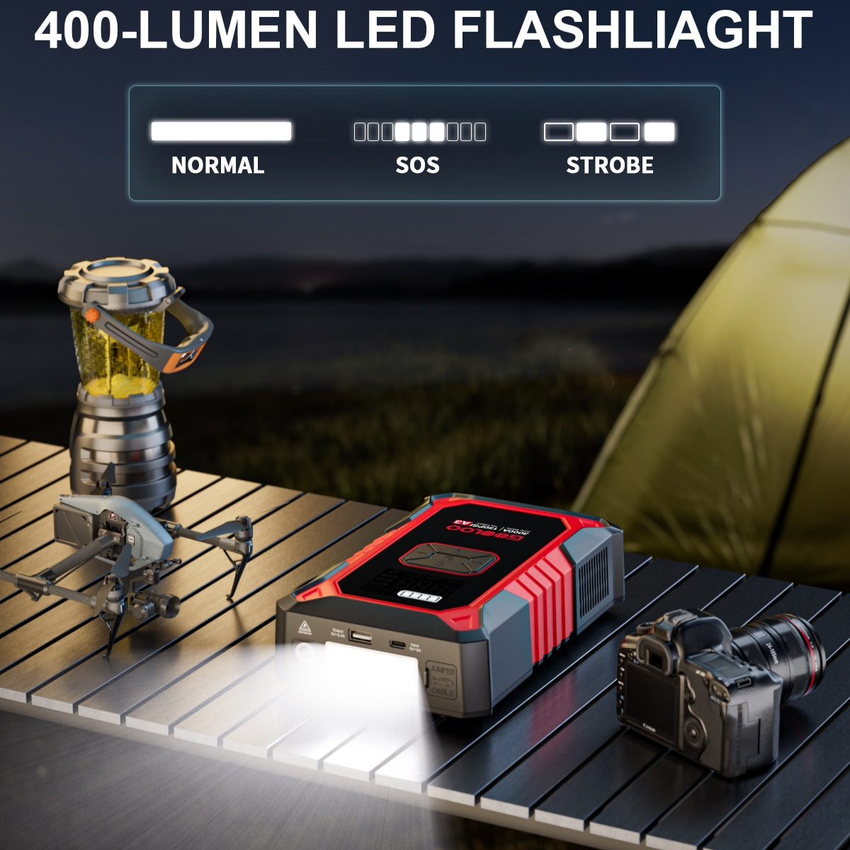 GOOLOO A3 Jump Starter with Air Compressor + F3 Electric Air Duster