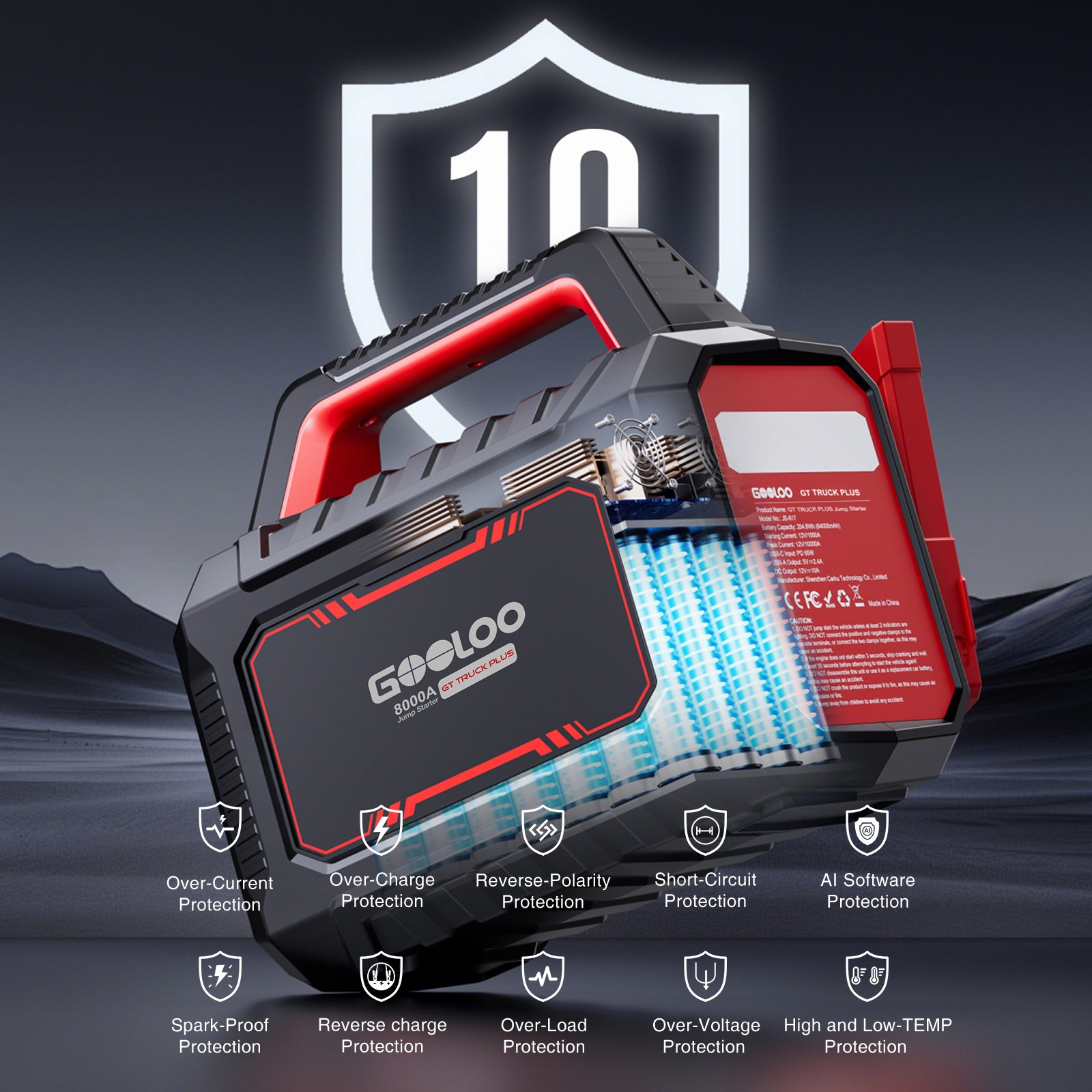 GOOLOO GT TRUCK PLUS 8000A Supersafe Jump Starter