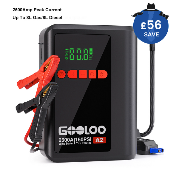 GOOLOO A2 Jump Starter with Air Compressor