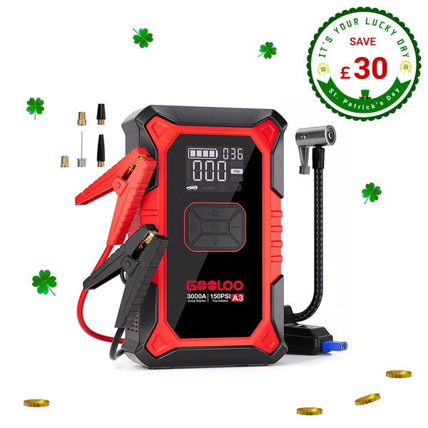 GOOLOO A3 Jump Starter with Air Compressor