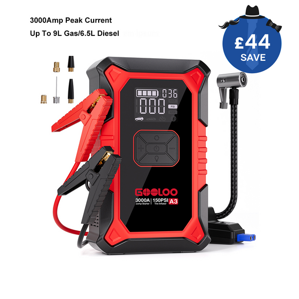 GOOLOO A3 Jump Starter with Air Compressor