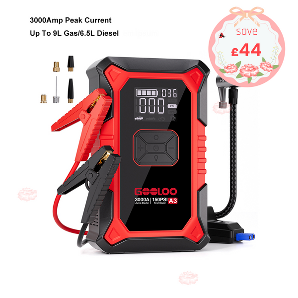 GOOLOO A3 Jump Starter with Air Compressor