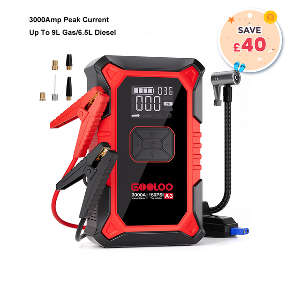 GOOLOO A3 Jump Starter with Air Compressor