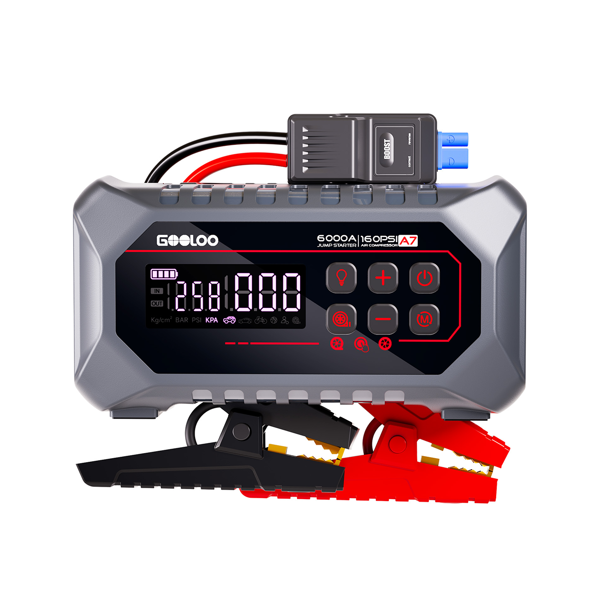 GOOLOO A7 6000A Supersafe Jump Starter Air Compressor Air Pump