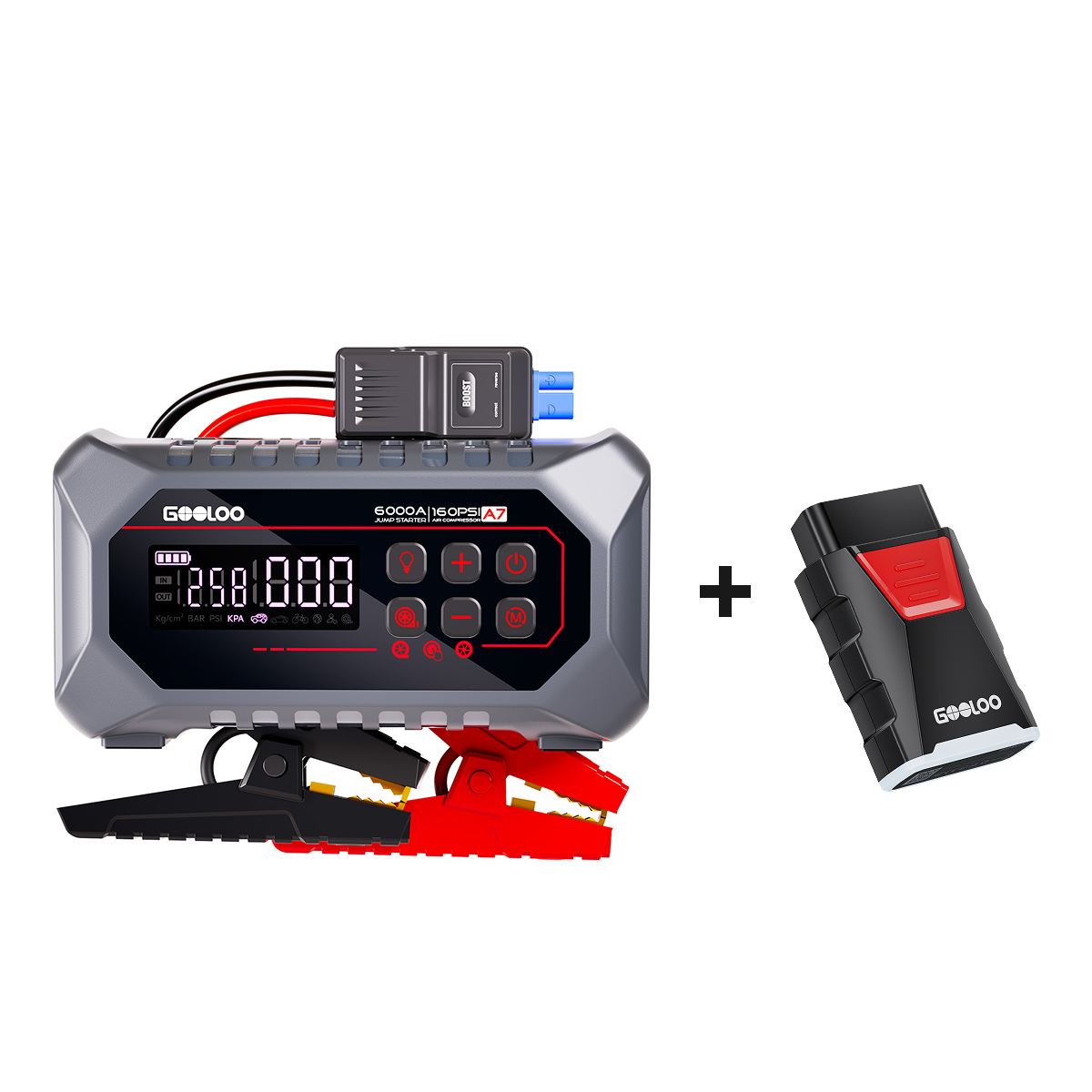 FREE F3 GOOLOO A7 Jump Starter Air Compressors Air pump + OBD DS200