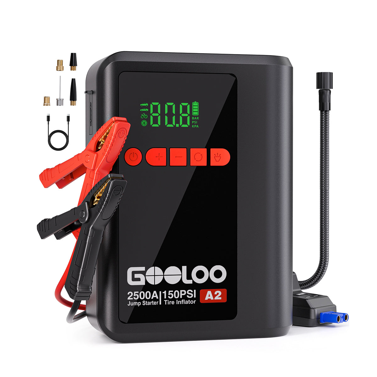 【Clearance Sale】GOOLOO A2 Jump Starter with Air Compressor