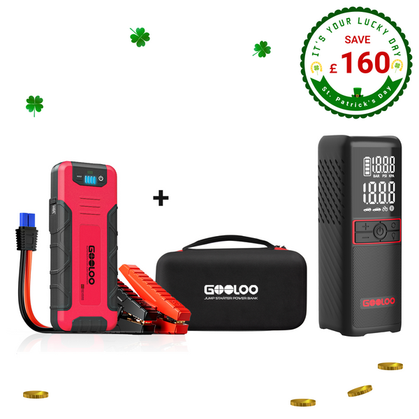 GOOLOO GE4500 Jump Starter+GT160 Tire Inflator+EVA Box