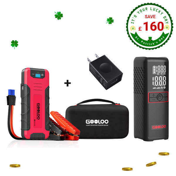 GOOLOO GE4500+GT160 Tire Inflator+15W Wall Charger+EVA Box