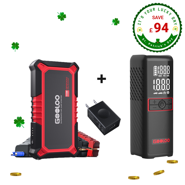 GOOLOO GP2000+GT160 Tire Inflator+15W Wall Charger