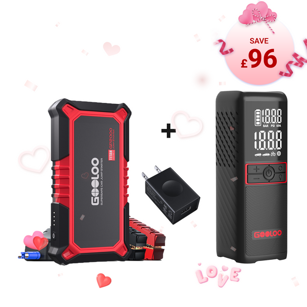 GOOLOO GP2000+GT160 Tire Inflator+15W Wall Charger