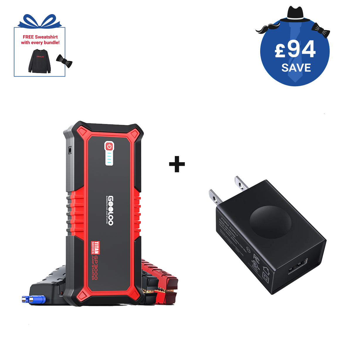 GOOLOO GP3000 Portable Jump Starter
