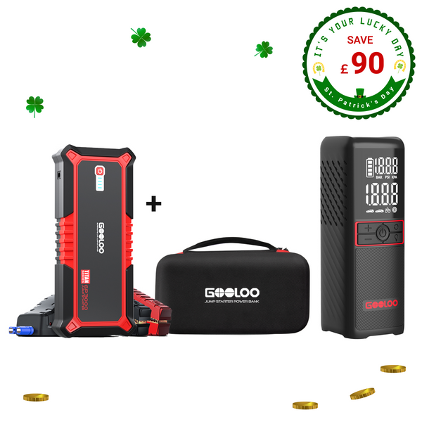 GOOLOO GP3000 Jump Starter+GT160 Tire Inflator+EVA Box