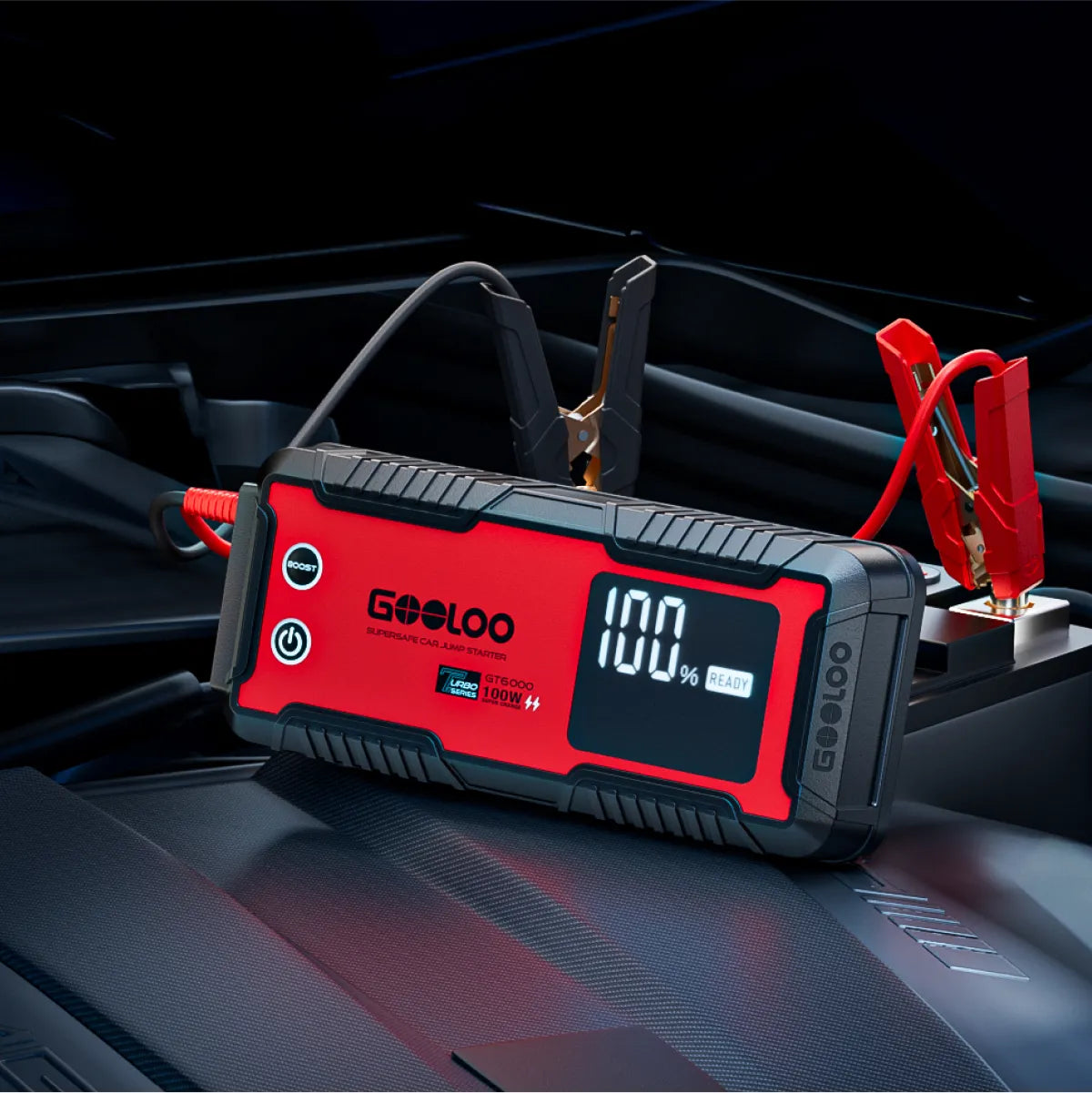 GOOLOO GT6000 Jump Starter with F3 Electric Air Duster