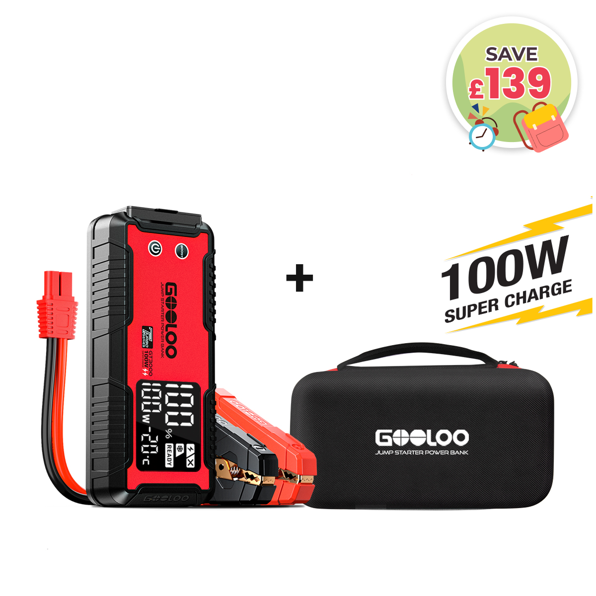 【Clearance Sale】GOOLOO GT3000 Jump Starter