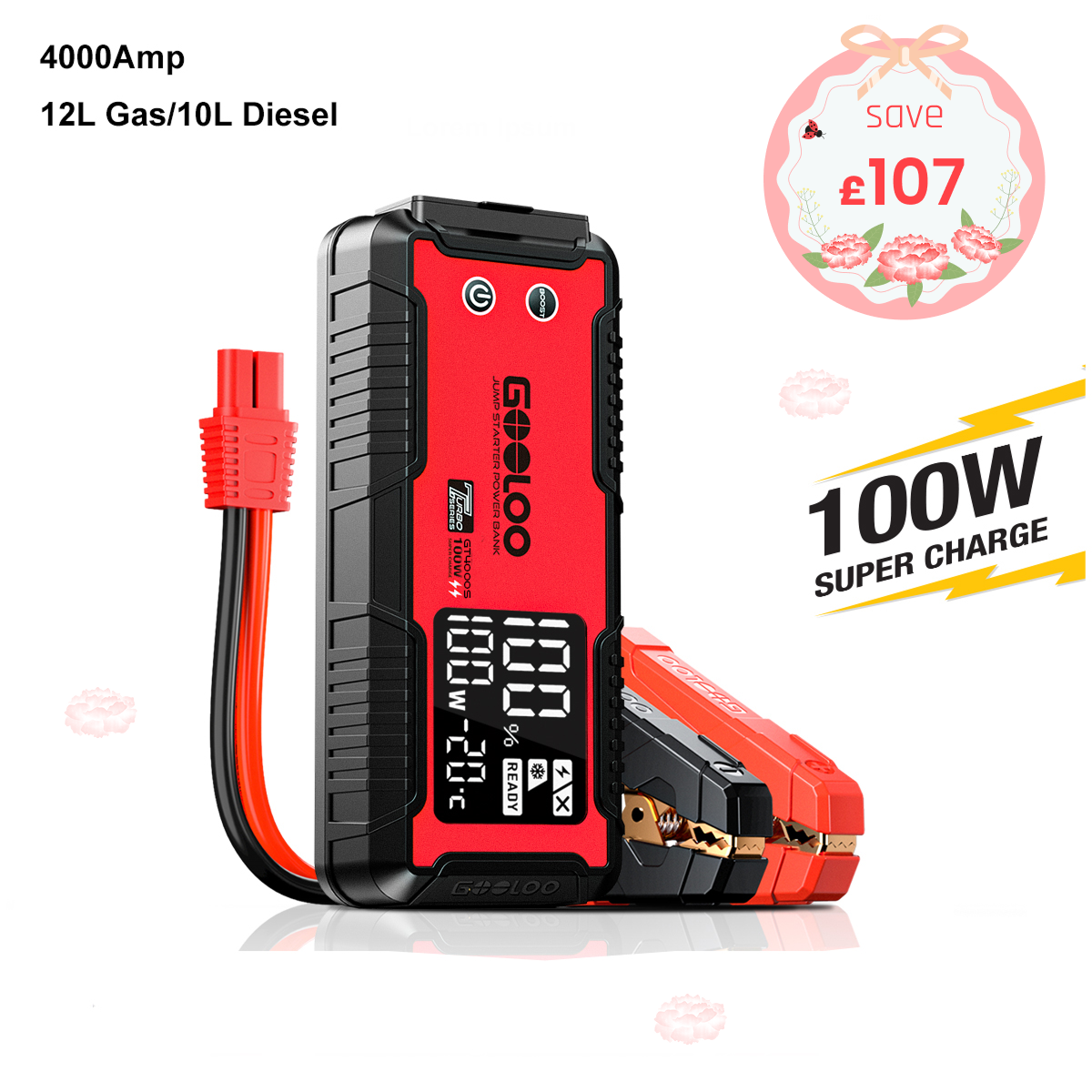 GOOLOO GT4000S Portable Jump Starter
