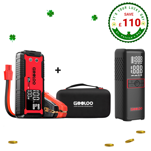 GOOLOO GT4000S Jump Starter+GT160 Tire Inflator+EVA Box