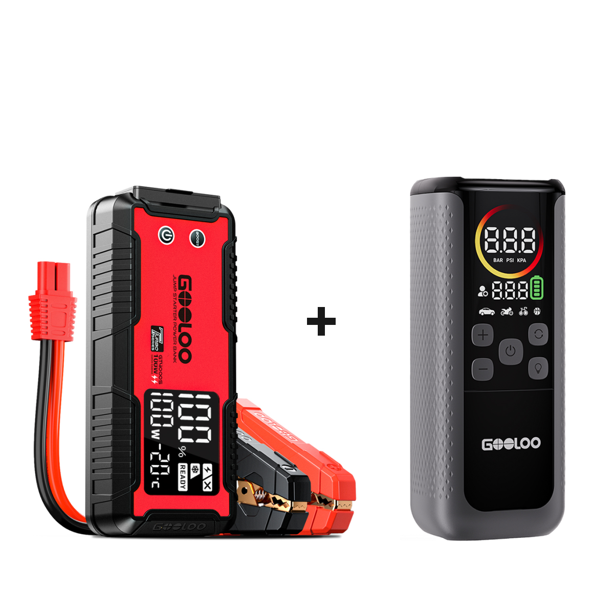 GOOLOO GT4000S Jump Starter with GT160 DUAL Tire Inflator