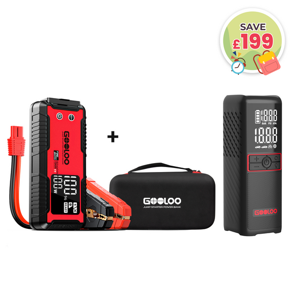 GOOLOO GT4000S Jump Starter+GT160 Tire Inflator+EVA Box