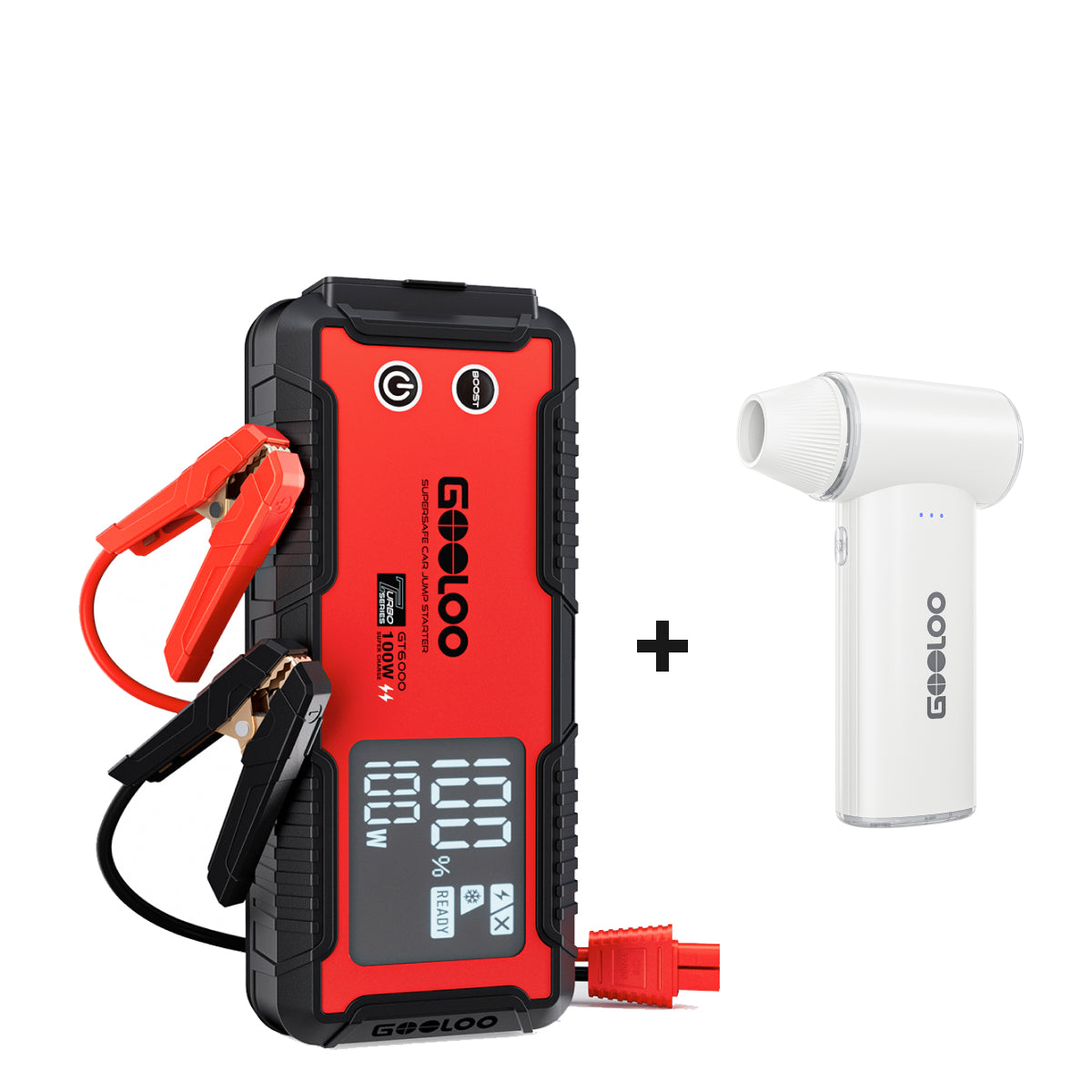 GOOLOO GT6000 Jump Starter with F3 Electric Air Duster
