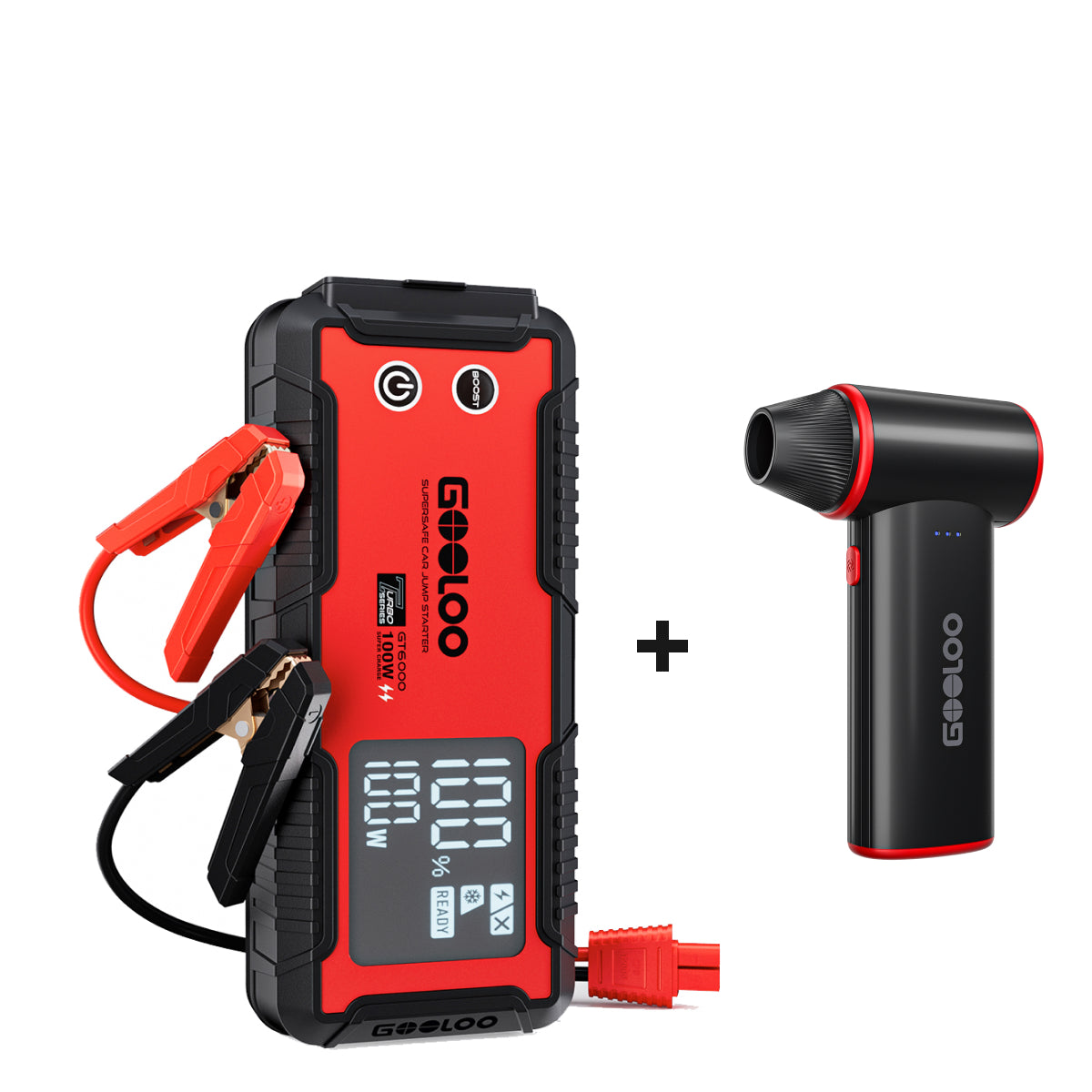 GOOLOO GT6000 Jump Starter with F3 Electric Air Duster