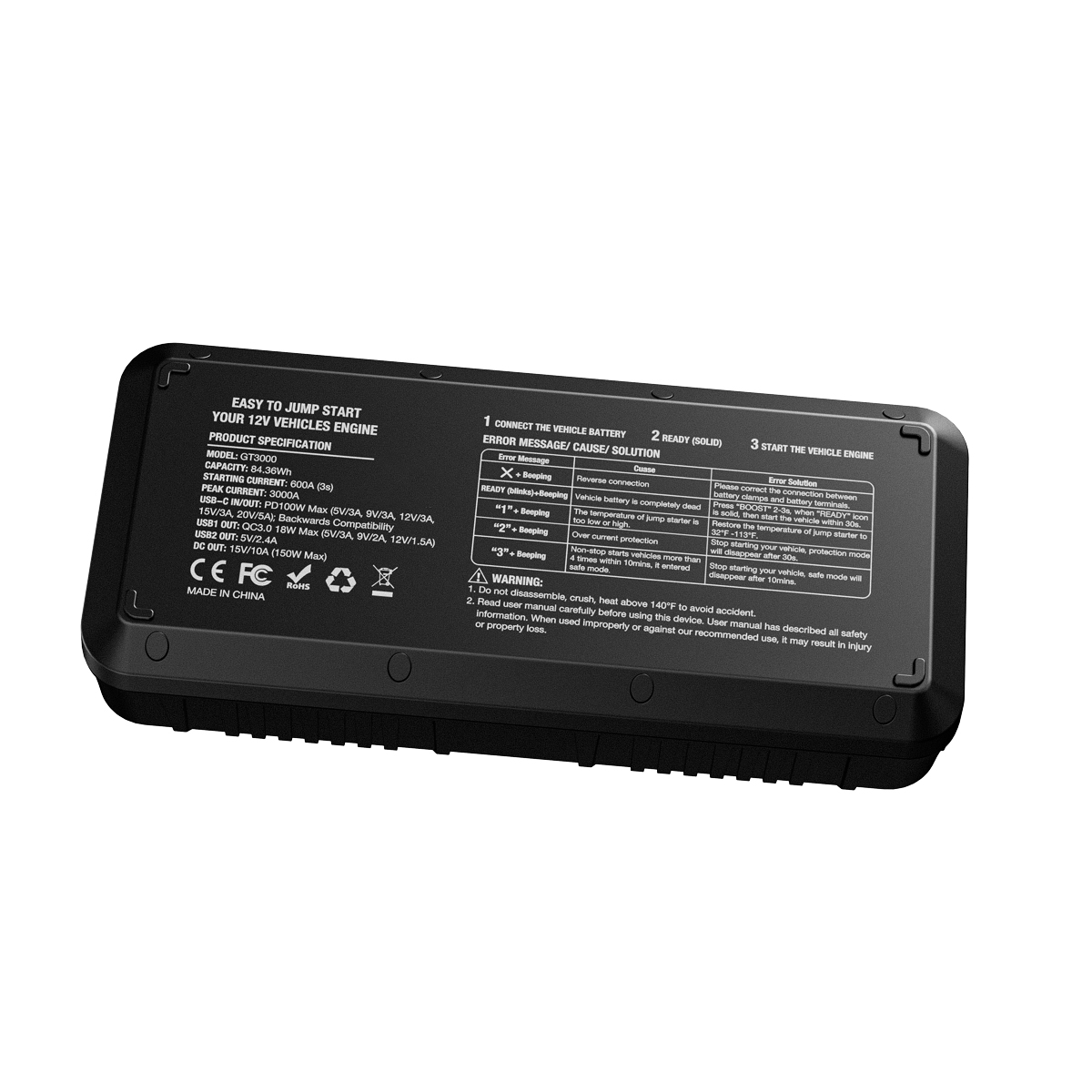 【Clearance Sale】GOOLOO GT3000 Jump Starter